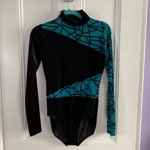 Velvet and sheer dance costume